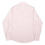 YVES SAINT LAURENT Mens Pink Plain Shirt M Cotton Blend Point Collar Luxury