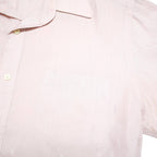 YVES SAINT LAURENT Mens Pink Plain Shirt M Cotton Blend Point Collar Luxury