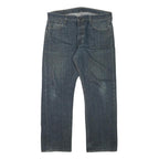 LEVI'S 501 Mens Jeans Blue Regular Straight Denim Medium W36 L28 Classic Button