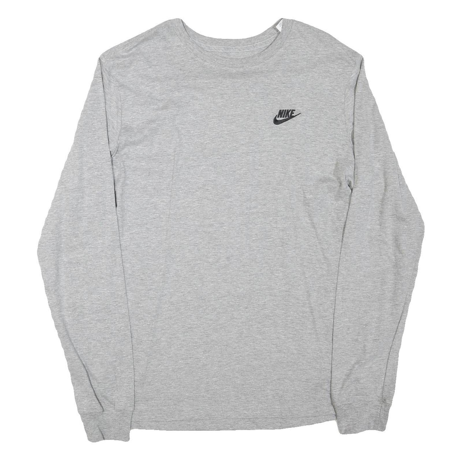 NIKE Mens Joggers Grey L W20 L30 Cotton Blend Slim Tapered Comfortable Casual