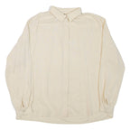 Womens Shirt Beige Collared Long Sleeve L