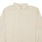 Womens Shirt Beige Collared Long Sleeve L