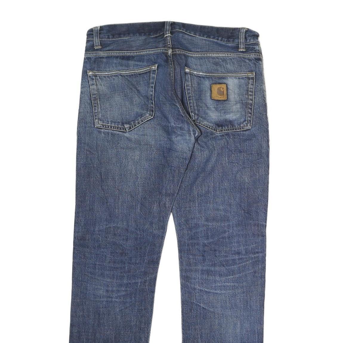 CARHARTT WIP Mens Jeans Blue Slim Straight Denim Medium W34 L30 Casual Wear