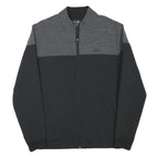 ADIDAS Mens Black & Grey Sports Zip Jacket S Polyester Blend Plain Stylish