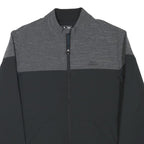 ADIDAS Mens Black & Grey Sports Zip Jacket S Polyester Blend Plain Stylish