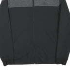 ADIDAS Mens Black & Grey Sports Zip Jacket S Polyester Blend Plain Stylish