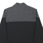 ADIDAS Mens Black & Grey Sports Zip Jacket S Polyester Blend Plain Stylish