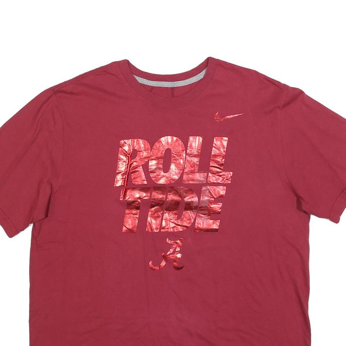 NIKE Mens Red Roll Tide Graphic T-Shirt XL Short Sleeve Crew Neck