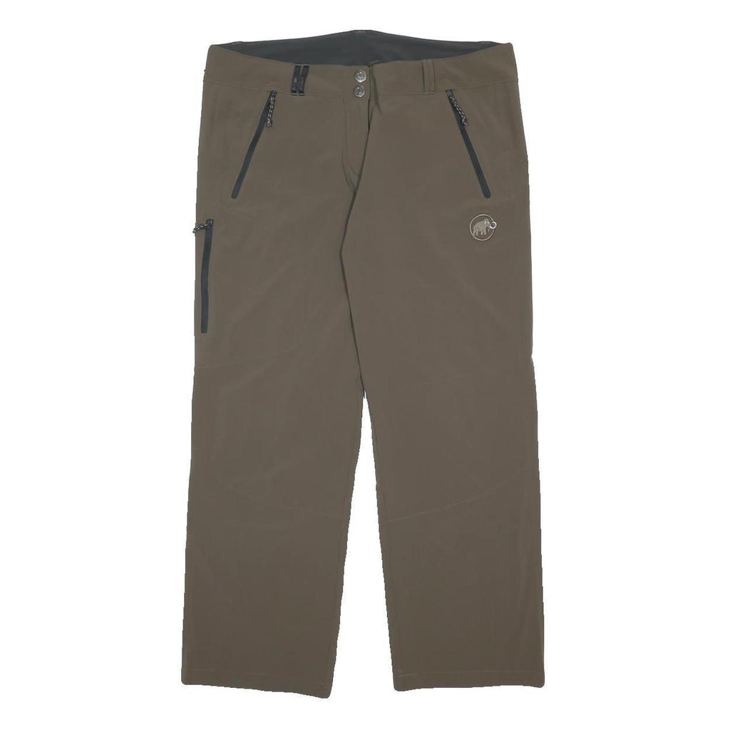 MAMMUT Womens Polyamide Blend Brown Regular Straight Trousers W33 L27 Outdoor