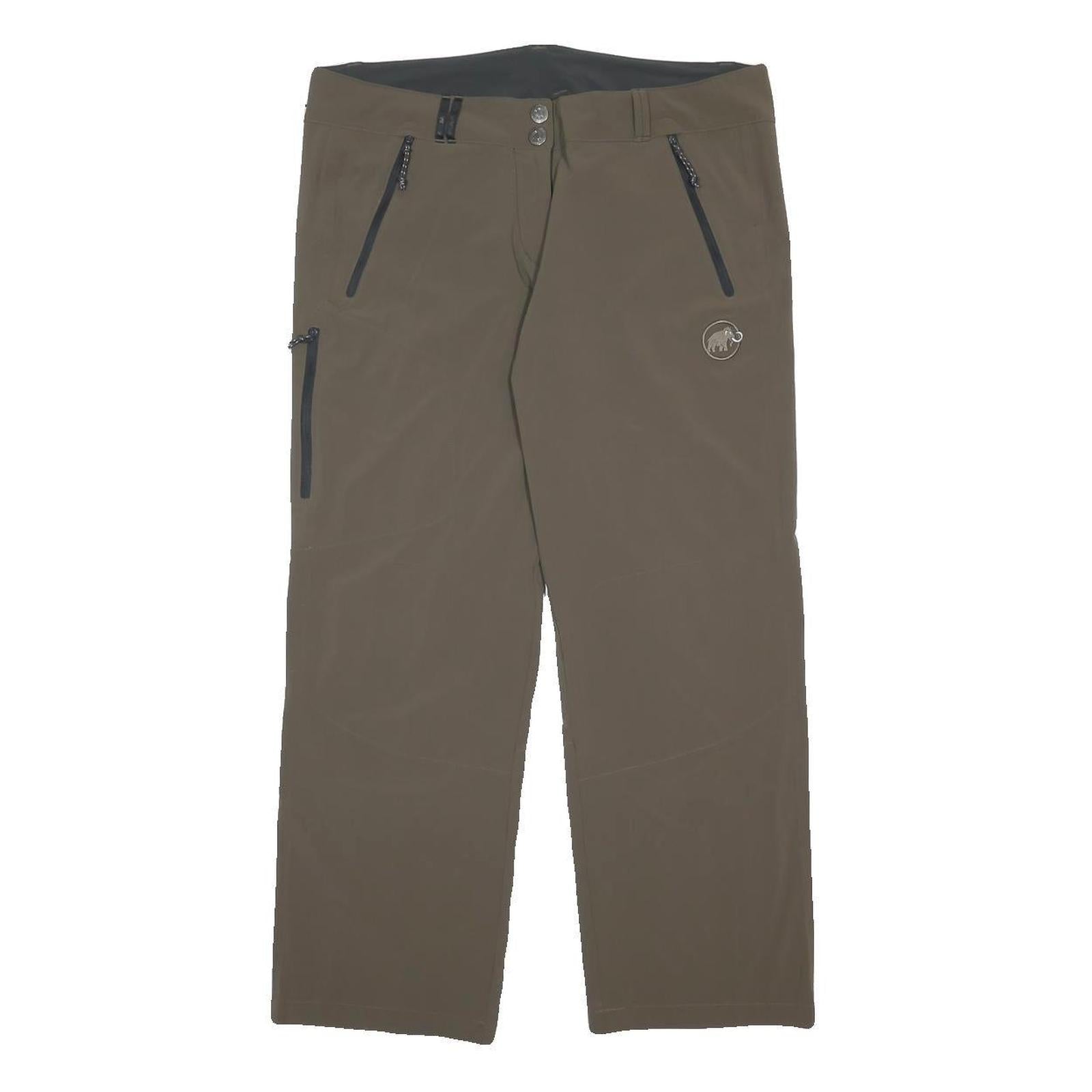 MAMMUT Womens Polyamide Blend Brown Regular Straight Trousers W33 L27 Outdoor