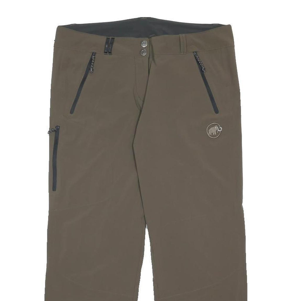 MAMMUT Womens Polyamide Blend Brown Regular Straight Trousers W33 L27 Outdoor
