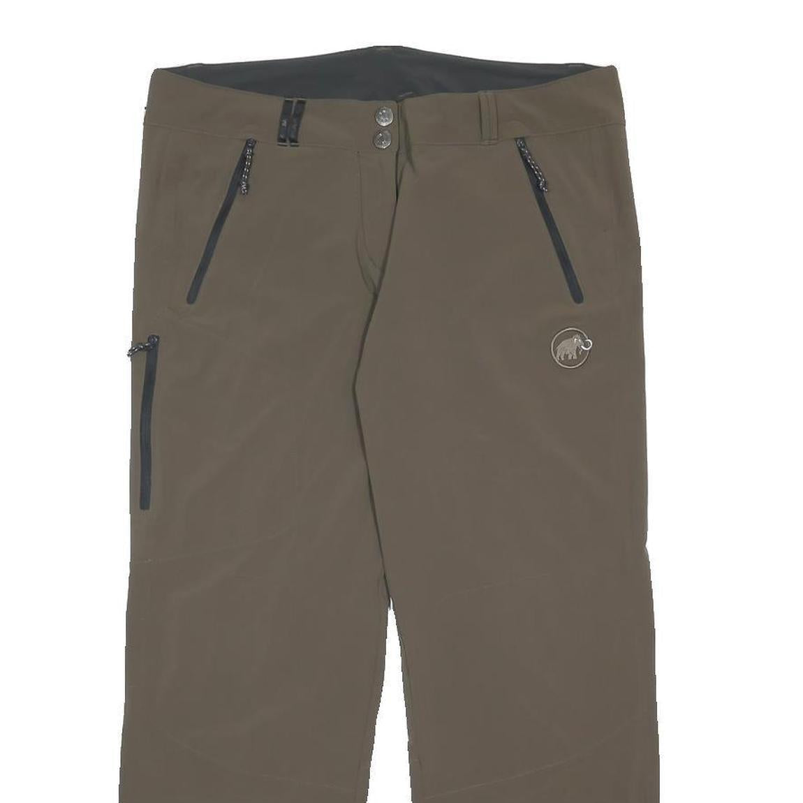 MAMMUT Womens Polyamide Blend Brown Regular Straight Trousers W33 L27 Outdoor