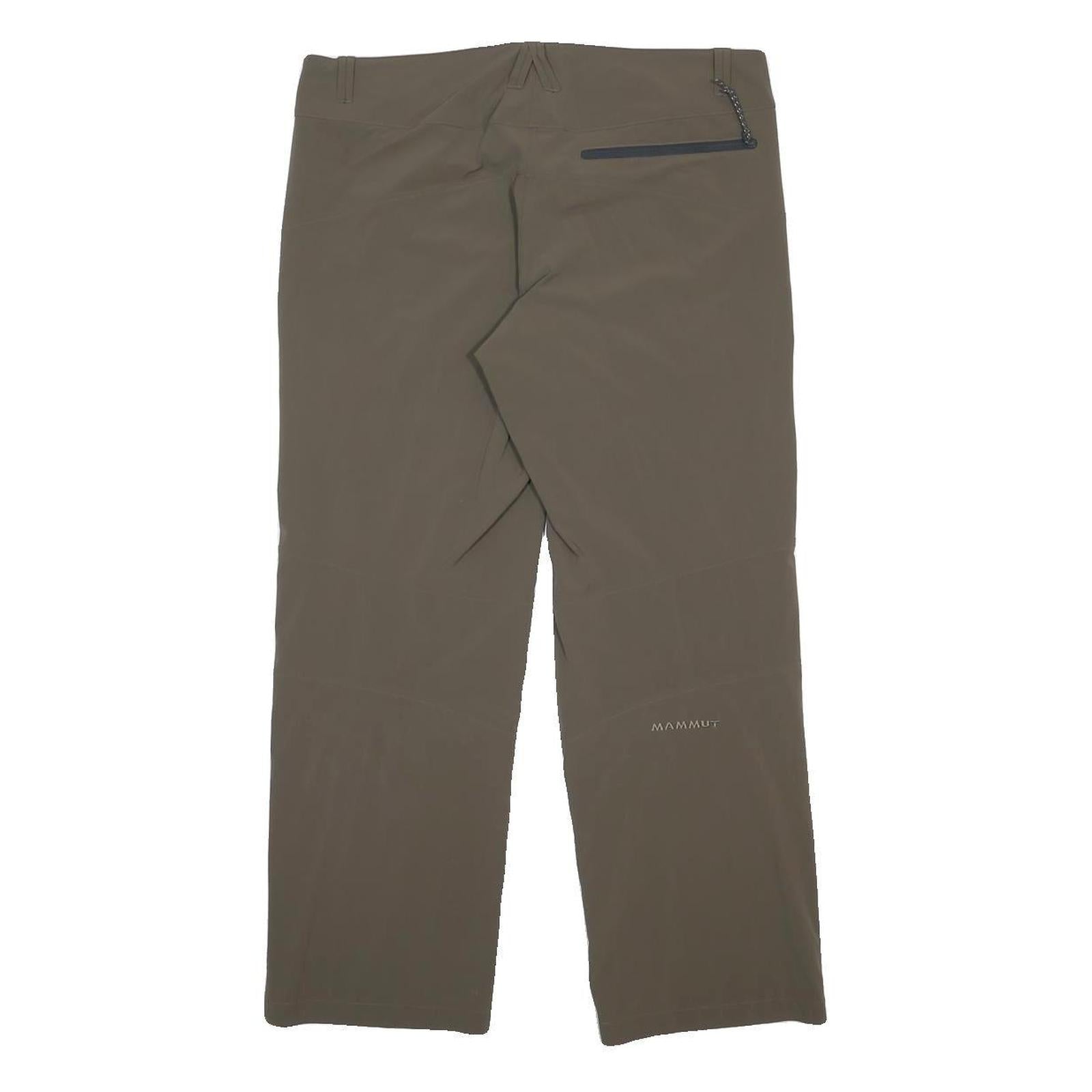 MAMMUT Womens Polyamide Blend Brown Regular Straight Trousers W33 L27 Outdoor