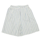 ILIO Womens Shorts White & Blue Striped Casual XXS W24 Cotton Blend
