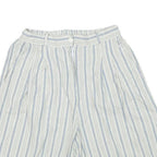 ILIO Womens Shorts White & Blue Striped Casual XXS W24 Cotton Blend