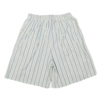 ILIO Womens Shorts White & Blue Striped Casual XXS W24 Cotton Blend