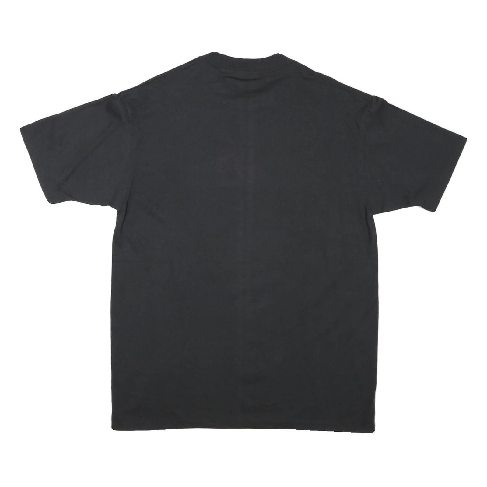 Mens Single Stitch Black Modern T-Shirt L Short Sleeve Crew Neck World Tour