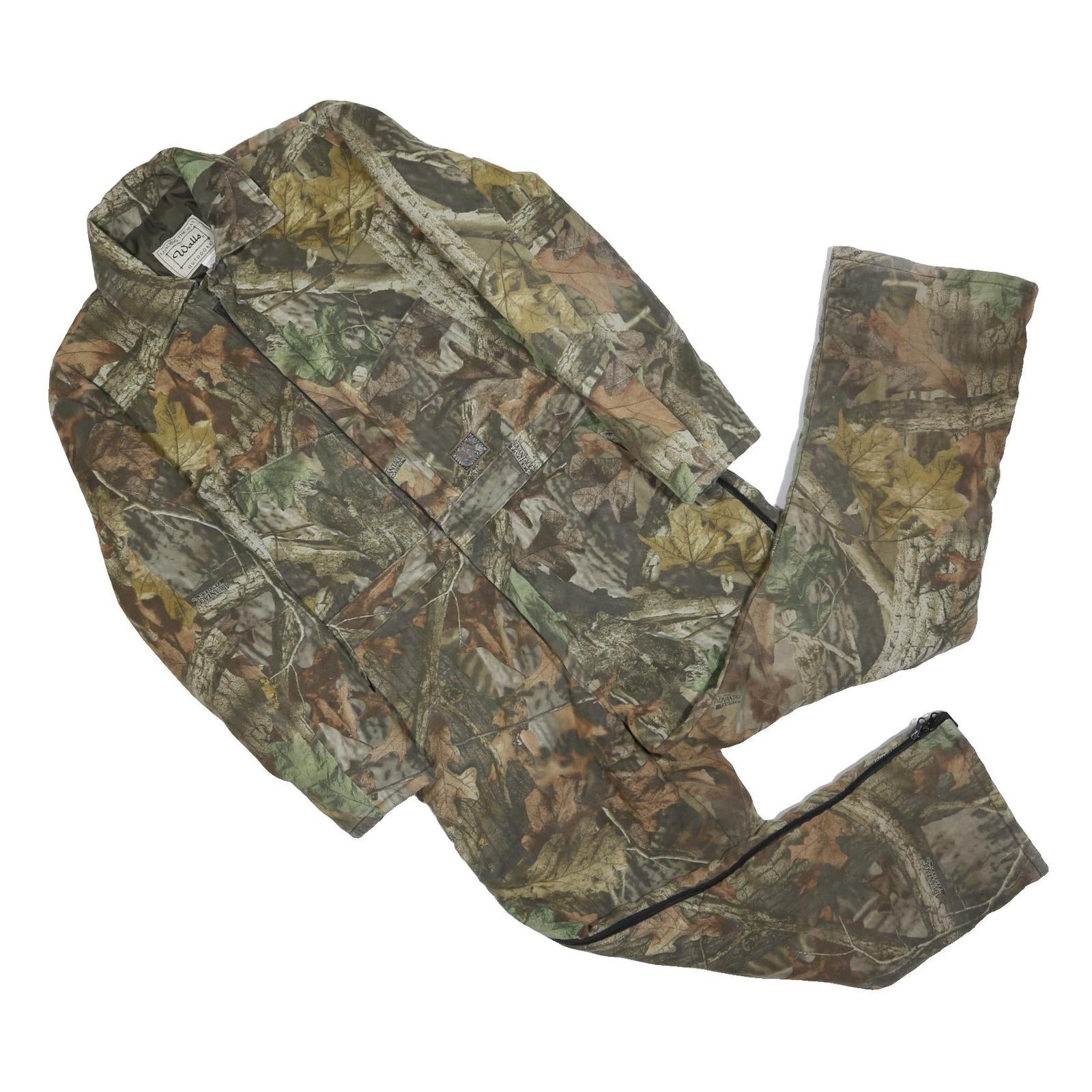 WALLS Mens Camouflage Dungarees Regular Fit Polyester Blend L W18 L57 Outdoor