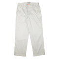 DOCKERS Mens Regular White Cotton Blend Trousers W34 L31 Classic Zip Pockets