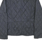 BARBOUR Womens Black Quilted Jacket XXS Polyester Blend Button Closure Elegant