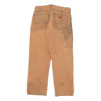 DICKIES Mens Regular Fit Cotton Blend Beige Workwear Trousers W32 L28
