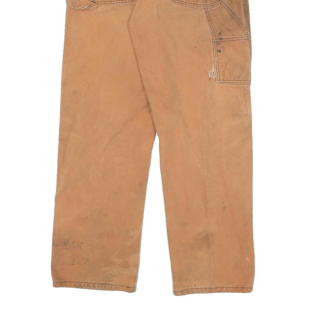 DICKIES Mens Regular Fit Cotton Blend Beige Workwear Trousers W32 L28