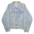 WRANGLER Mens Blue Denim Jacket XL Cotton Button Plain Classic Jeanwear