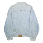 WRANGLER Mens Blue Denim Jacket XL Cotton Button Plain Classic Jeanwear