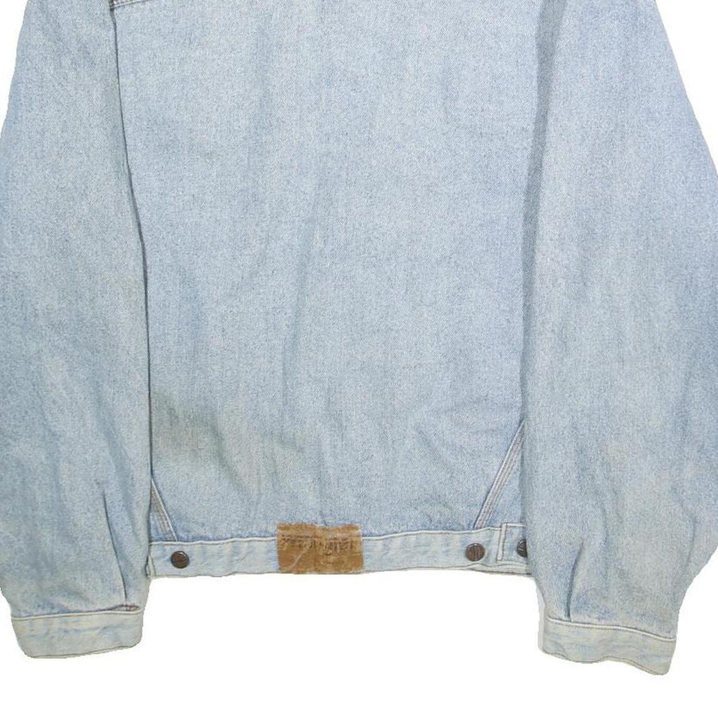WRANGLER Mens Blue Denim Jacket XL Cotton Button Plain Classic Jeanwear