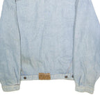 WRANGLER Mens Blue Denim Jacket XL Cotton Button Plain Classic Jeanwear