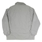 Mens Grey Jacket L Polyester Blend Plain Zip Closure Functional Casual Outerwear