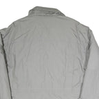 Mens Grey Jacket L Polyester Blend Plain Zip Closure Functional Casual Outerwear