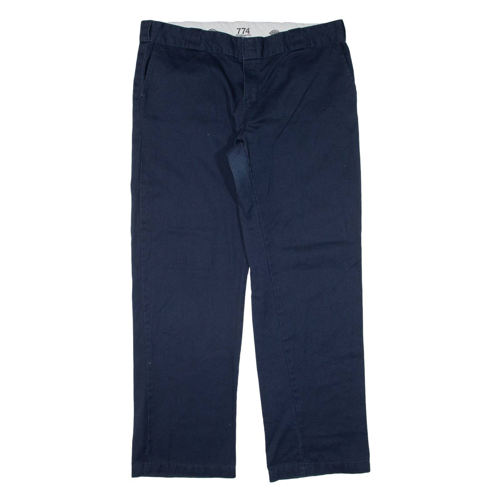 DICKIES 774 Workwear Womens Trousers Blue Regular Straight W36 L30
