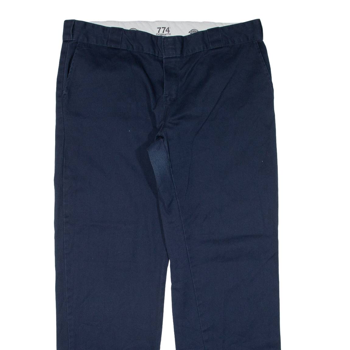 DICKIES 774 Workwear Womens Trousers Blue Regular Straight W36 L30