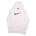 NIKE Mens Pink Hoodie S Cotton Blend Pullover Lightweight Casual Sweatshirt