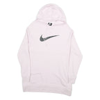 NIKE Mens Pink Hoodie S Cotton Blend Pullover Lightweight Casual Sweatshirt