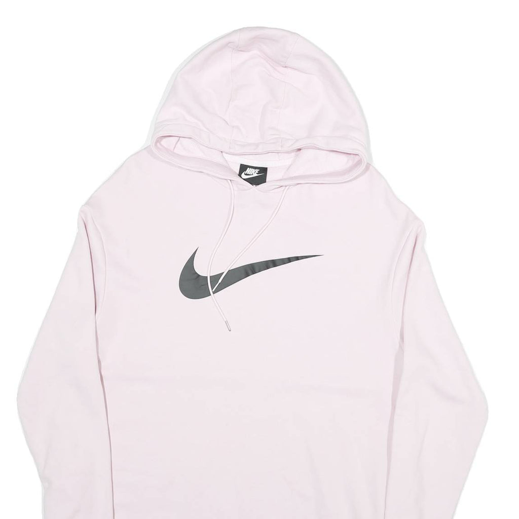 NIKE Mens Pink Hoodie S Cotton Blend Pullover Lightweight Casual Sweatshirt