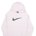 NIKE Mens Pink Hoodie S Cotton Blend Pullover Lightweight Casual Sweatshirt
