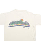POLY TEES Mens White Hawaii Graphic T-Shirt L Short Sleeve Crew Neck Cotton