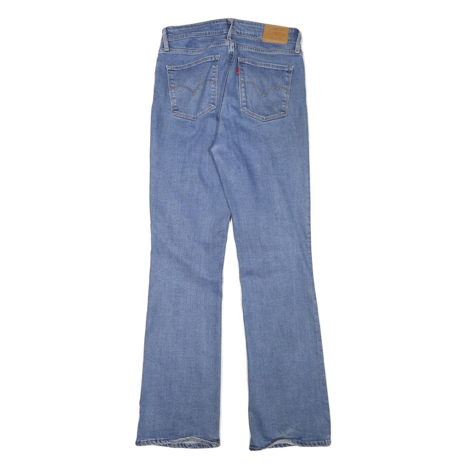 LEVI'S Womens Jeans Blue Regular Flared Denim Light W28 L32 Classic Fit Zip