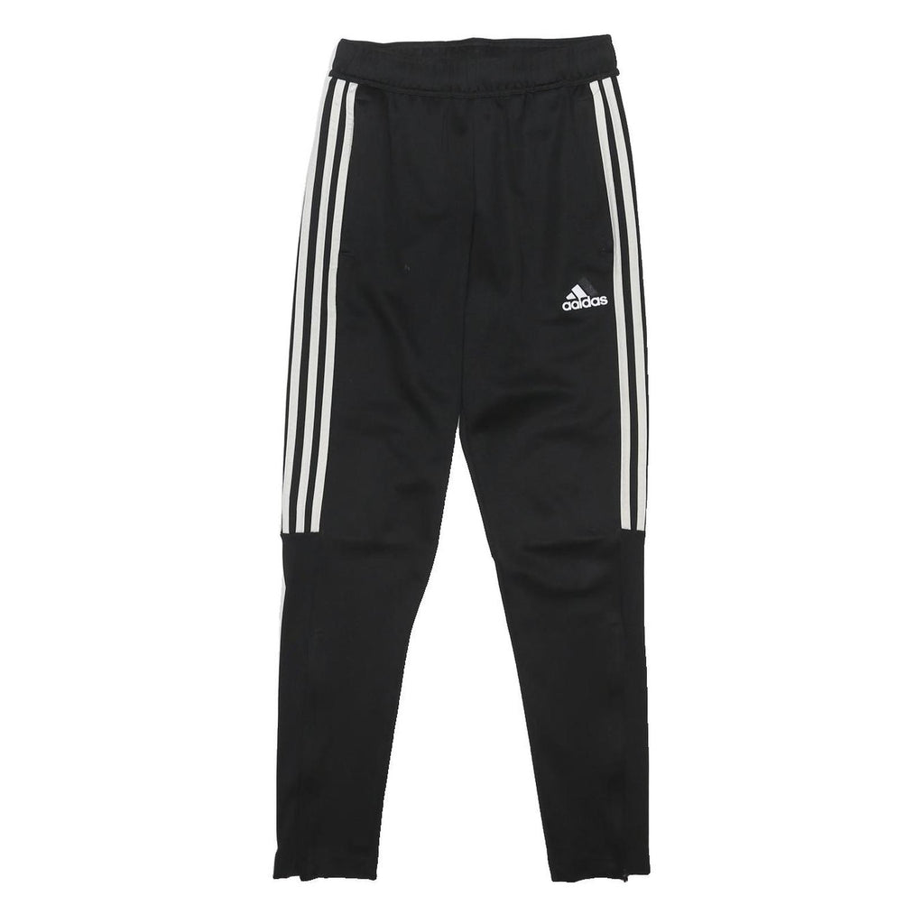ADIDAS Mens Joggers Black Slim Tapered S W25 L29 Classic Sportswear Stripe