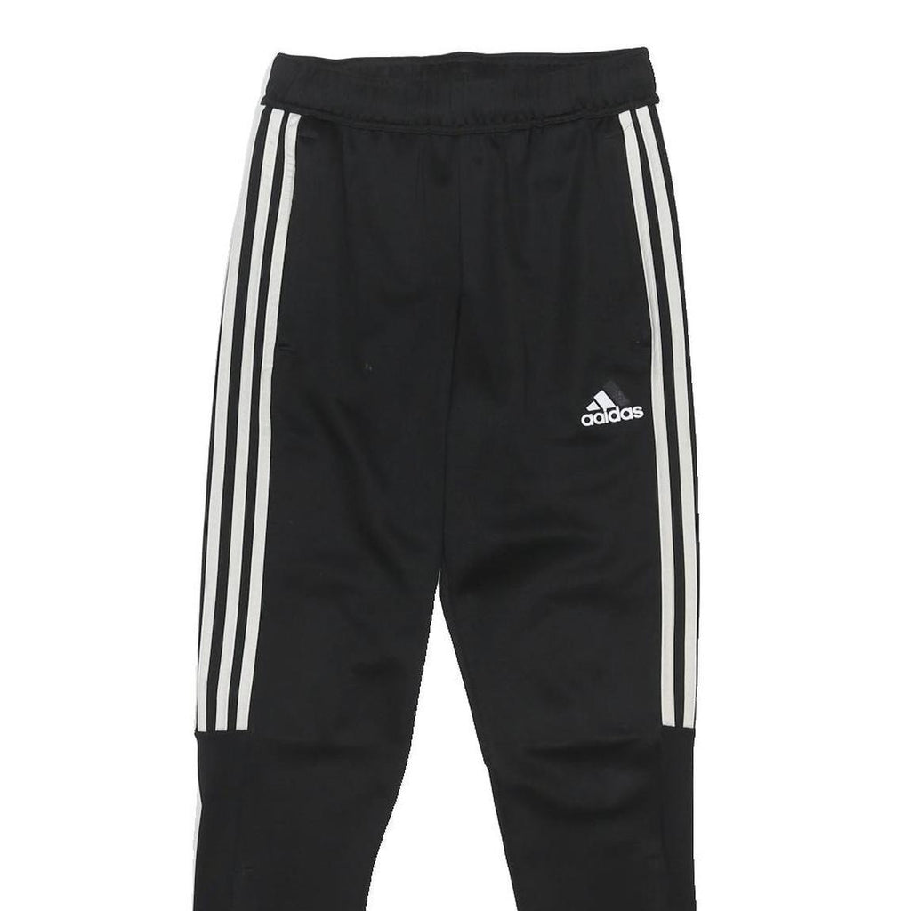 ADIDAS Mens Joggers Black Slim Tapered S W25 L29 Classic Sportswear Stripe