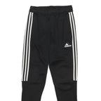 ADIDAS Mens Joggers Black Slim Tapered S W25 L29 Classic Sportswear Stripe