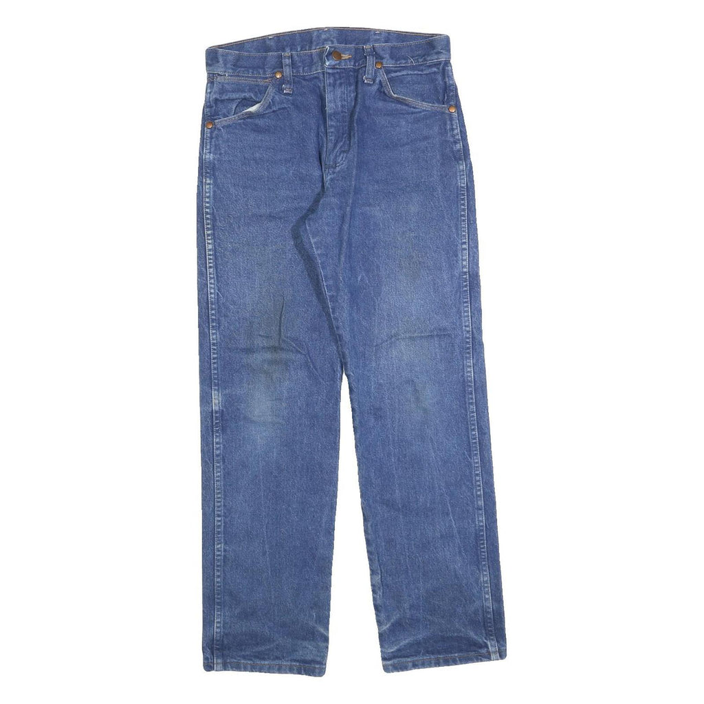 WRANGLER Mens Regular Blue Denim Classic Jeans W29 L30 Light Cotton Blend Zip