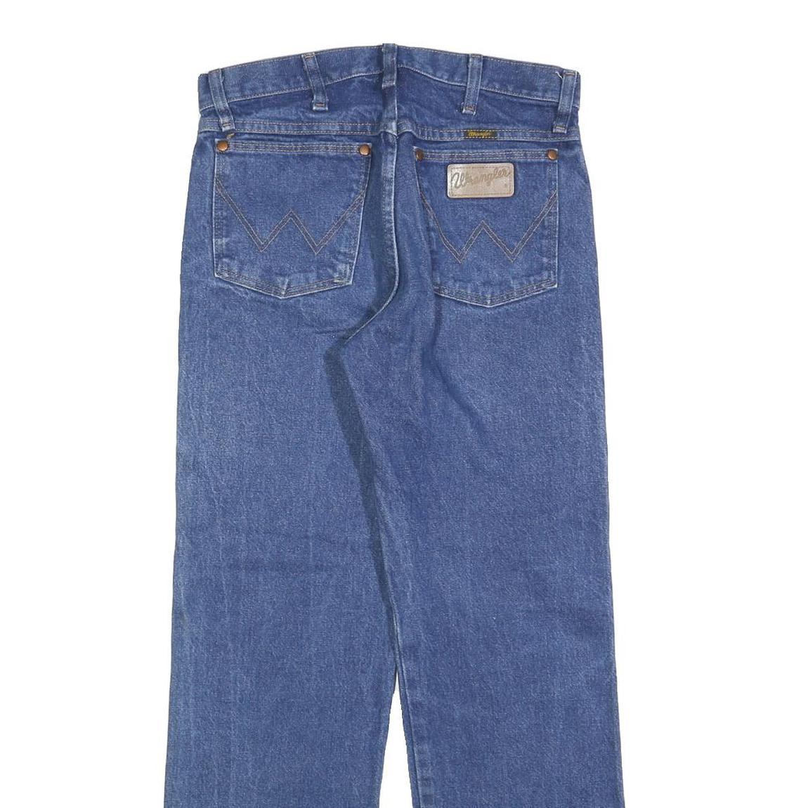 WRANGLER Mens Regular Blue Denim Classic Jeans W29 L30 Light Cotton Blend Zip