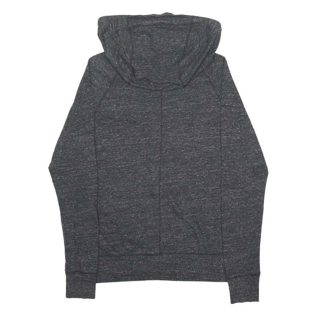 NIKE Womens Grey Zip Up Hoodie M Cotton Blend Casual Sportswear