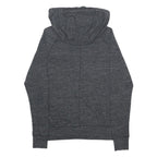 NIKE Womens Grey Zip Up Hoodie M Cotton Blend Casual Sportswear