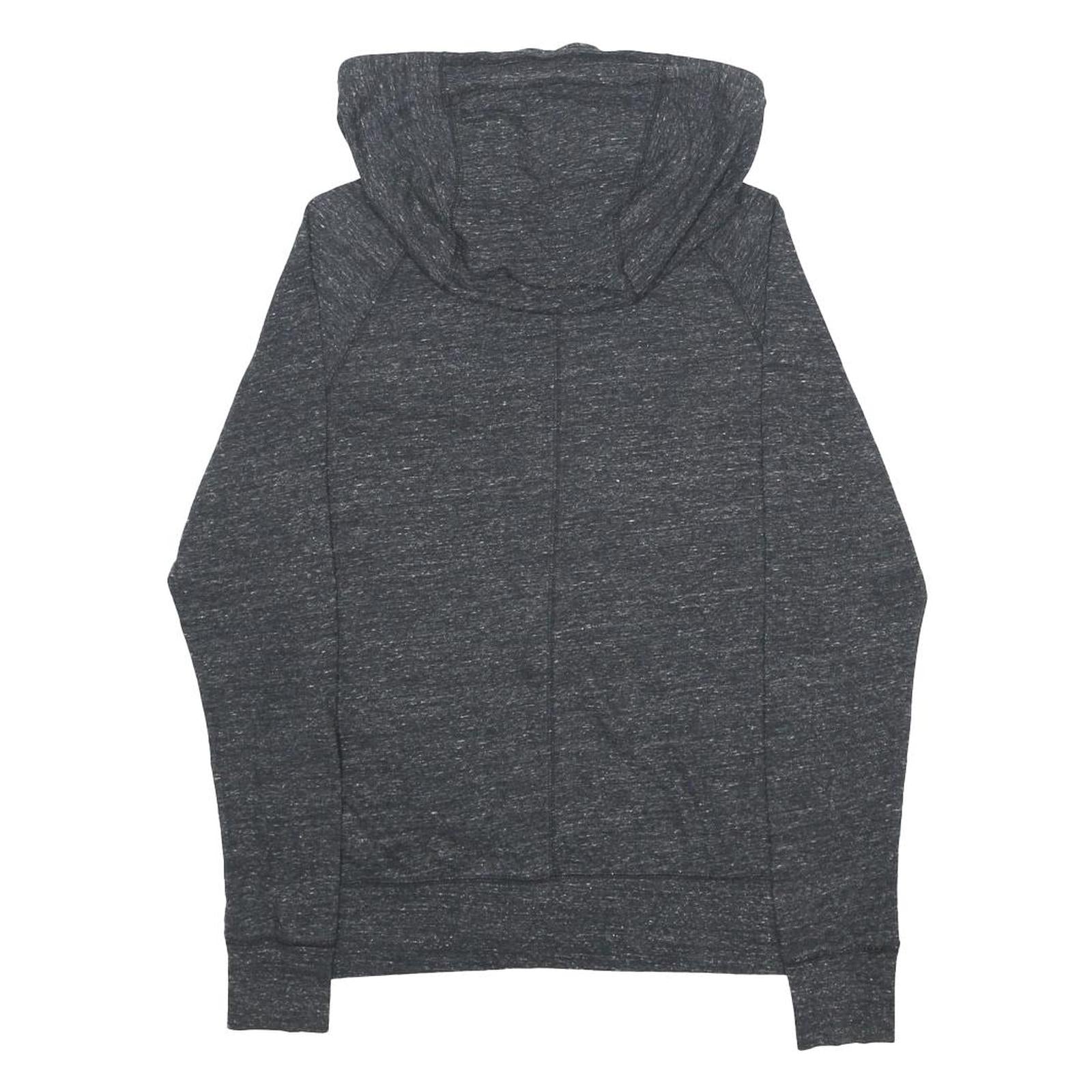 NIKE Womens Grey Zip Up Hoodie M Cotton Blend Casual Sportswear