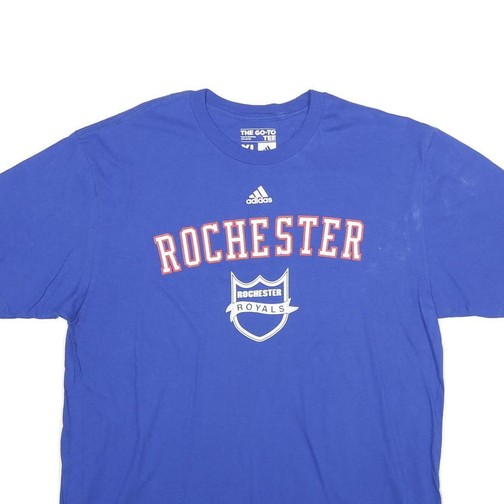 ADIDAS Mens Blue Rochester Graphic T-Shirt XL Short Sleeve Crew Neck Cotton