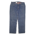 CARHARTT Womens Regular Blue Denim Classic Jeans W36 L32 Durable Zip Fastening